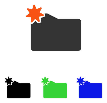 New Folder vector icon. Illustration style is a flat iconic colored symbol with different color versions.のイラスト素材