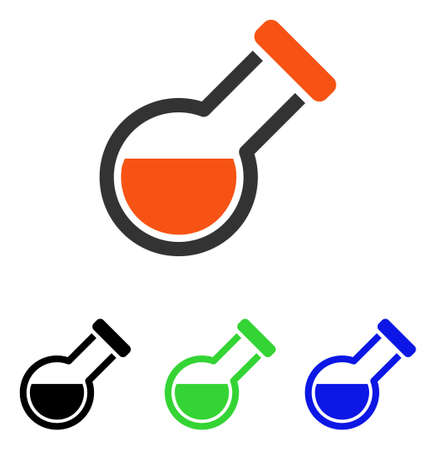 Retort vector pictograph. Illustration style is a flat iconic colored symbol with different color versions.のイラスト素材