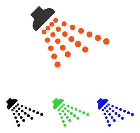 Shower vector pictogram. Illustration style is a flat iconic colored symbol with different color versions.のイラスト素材