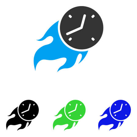Deadline Fire vector icon. Illustration style is a flat iconic colored symbol with different color versions.のイラスト素材