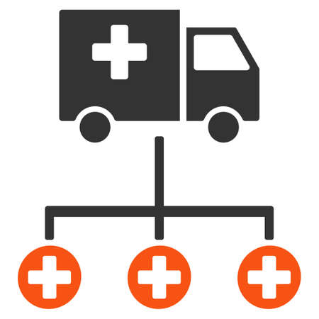 Medical Delivery Structure vector pictogram. Style is flat graphic symbol.のイラスト素材