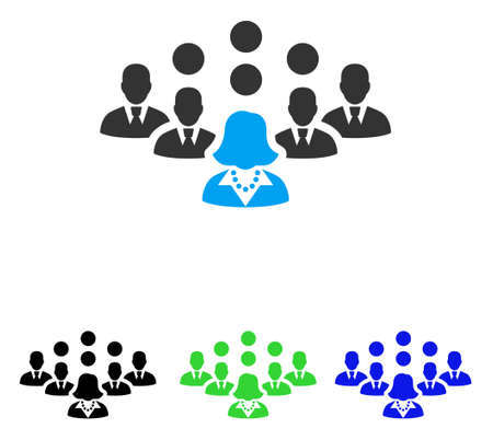 Staff Team vector pictograph. Style is flat graphic staff team symbol using some color variants.のイラスト素材
