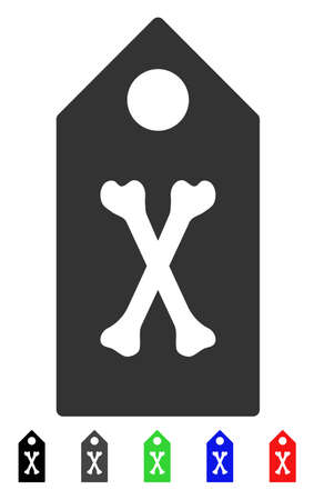 Dead Marker flat vector illustration with colored versions. Color dead marker icon variants with black, gray, green, blue, red.のイラスト素材