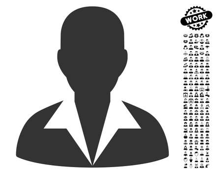 Clerk icon with black bonus professional design elements.のイラスト素材