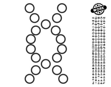 Genome icon with black bonus professional clip art. Genome vector illustration style is a flat gray iconic element for web design, app user interfaces.のイラスト素材