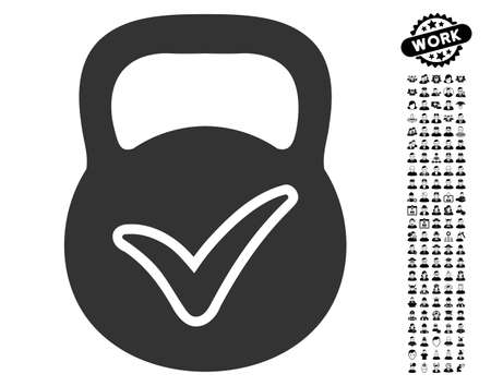 Valid Mass icon with black bonus men graphic icons. Valid Mass vector illustration style is a flat gray iconic element for web design, app user interfaces.のイラスト素材