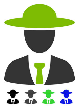 Agronomist Chief flat vector illustration. Agronomist Chief icon with color versions.のイラスト素材