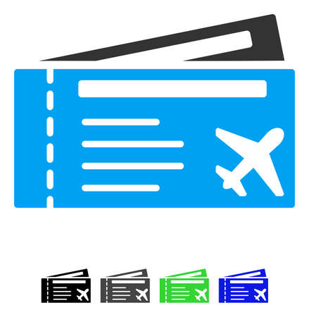 Airtickets flat illustration.のイラスト素材