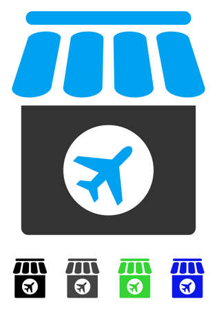 Duty Free flat vector icon. Duty Free icon with gray, black, blue, green color versions.のイラスト素材