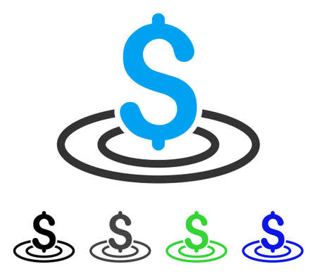 Money Area flat vector pictogram. Colored money area gray, black, blue, green icon variants. Flat icon style for web design.のイラスト素材