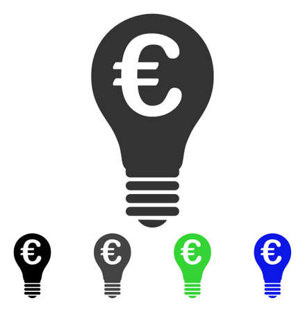 Euro Patent flat vector pictogram. Colored euro patent gray, black, blue, green icon variants. Flat icon style for graphic design.のイラスト素材