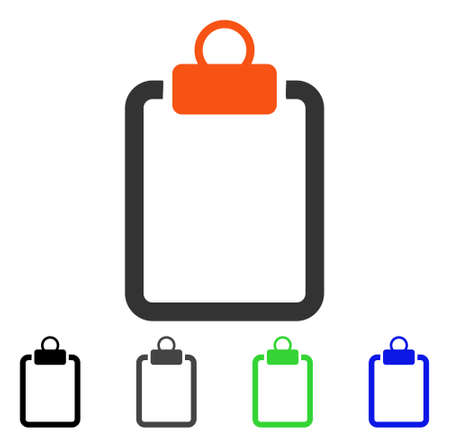 Empty Pad flat vector pictograph. Colored empty pad gray, black, blue, green pictogram versions. Flat icon style for graphic design.のイラスト素材