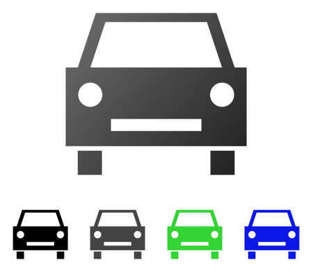 Car flat vector pictograph. Colored car gradient, gray, black, blue, green icon variants. Flat icon style for web design.のイラスト素材