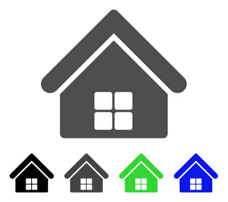 Home flat vector pictogram. Colored home, gray, black, blue, green pictogram variants. Flat icon style for web design.のイラスト素材
