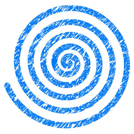 Grunge Hypnosis icon with grunge design and unclean texture. Unclean vector blue pictogram for rubber seal stamp imitations and watermarks. Draft sign symbol.のイラスト素材