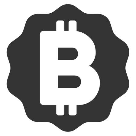 Bitcoin Medal Coin flat vector pictogram for application and web design.のイラスト素材