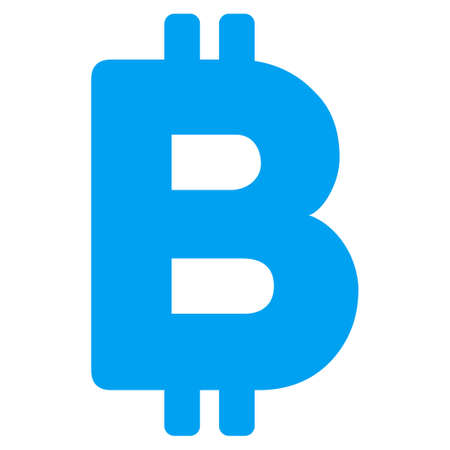 Bitcoin Letter flat vector pictogram for application and web design.のイラスト素材