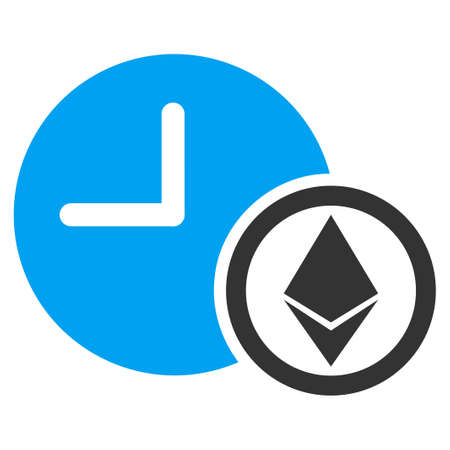 Ethereum Credit Clock flat vector illustration for application and web design.のイラスト素材