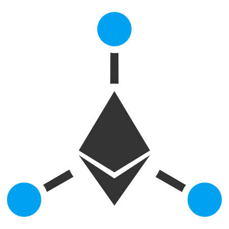 Ethereum Links flat vector pictogram for application and web design.のイラスト素材