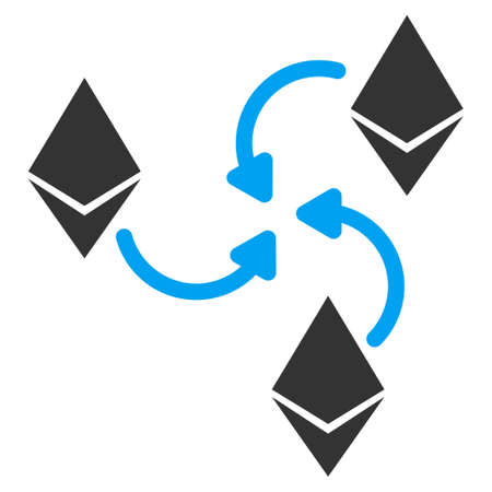 Ethereum Mixer Swirl flat vector pictograph for application and web design.のイラスト素材