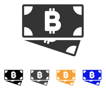 Bitcoin Cash Banknotes icon. Vector illustration style is flat iconic symbol with black, grey, orange, blue color variants. Designed for web and software interfaces.のイラスト素材
