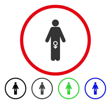 Male Impotence rounded icon. Vector illustration style is a flat iconic symbol inside a red circle, with black, gray, blue, green versions. Designed for web and software interfaces.のイラスト素材