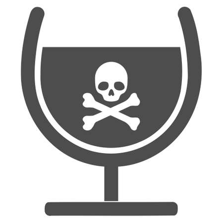Poison Glass vector pictograph. Style is flat graphic gray symbol.のイラスト素材
