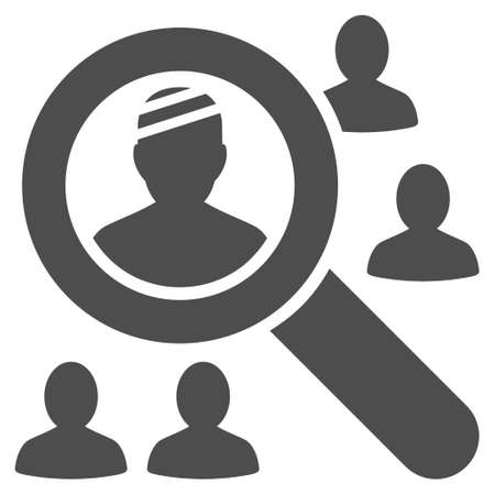 Search Patients vector pictograph. Style is flat graphic grey symbol.のイラスト素材