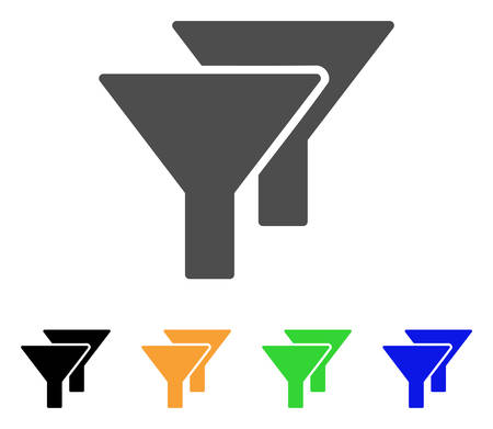 Filters vector icon. Style is a flat graphic symbol in grey, black, yellow, blue, green color variants. Designed for web and mobile apps.のイラスト素材