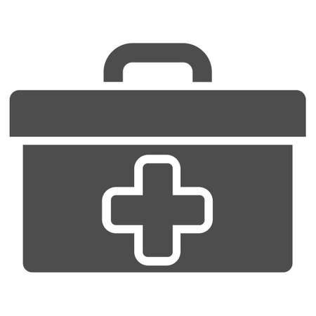 Medical Tools Box raster pictograph. Style is flat graphic grey symbol.の写真素材