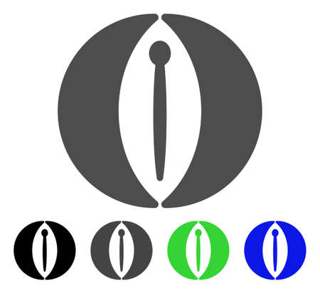 Female Genitals icon. Vector illustration style is a flat iconic female genitals symbol with black, grey, green, blue color variants. Designed for web and software interfaces.のイラスト素材