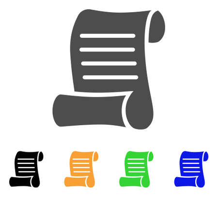 Script roll icon illustration.のイラスト素材