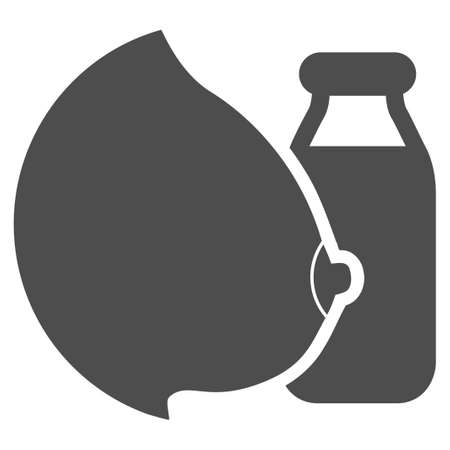 Mother Milk vector icon. Style is flat graphic grey symbol.のイラスト素材