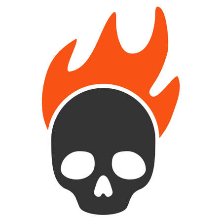 Death Fire flat vector pictograph. An isolated illustration on a white background.のイラスト素材