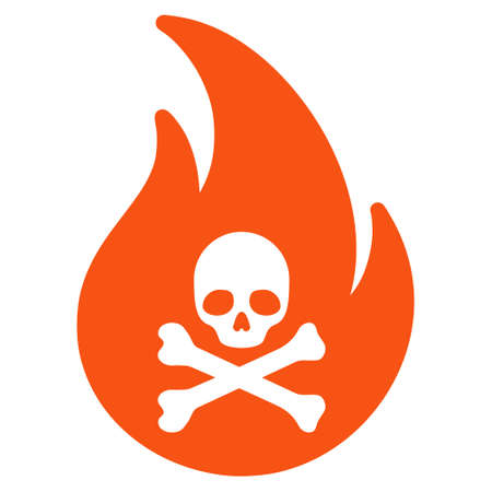 Hell Fire flat vector illustration. An isolated illustration on a white background.のイラスト素材