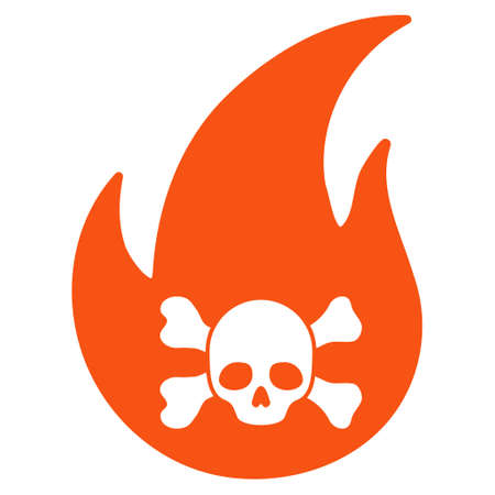 Hellfire flat vector pictogram. An isolated illustration on a white background.のイラスト素材