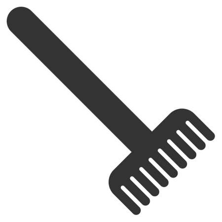 Broom vector icon. Style is flat graphic gray symbol.のイラスト素材