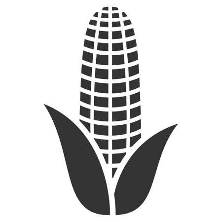 Corn raster pictogram. Style is flat graphic gray symbol.の写真素材