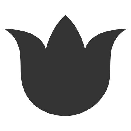 Tulip Flower raster pictogram. Style is flat graphic gray symbol.の写真素材