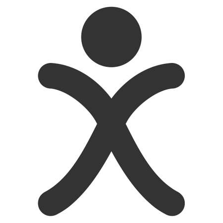 X Generation Boy vector icon. Style is flat graphic grey symbol.のイラスト素材