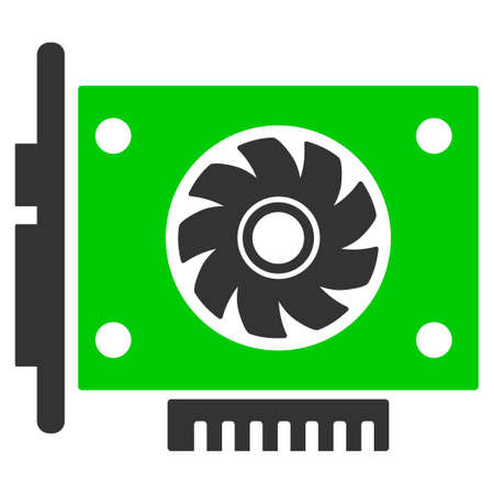 Gpu Card flat vector icon. An isolated illustration on a white background.のイラスト素材