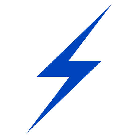 Lightning flat vector icon. An isolated illustration on a white background.のイラスト素材