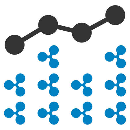 Ripple Analytics flat raster icon. An isolated ripple analytics symbol on a white background.の写真素材