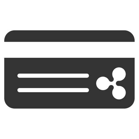Ripple Bank Card flat raster icon. An isolated ripple bank card illustration on a white background.の写真素材
