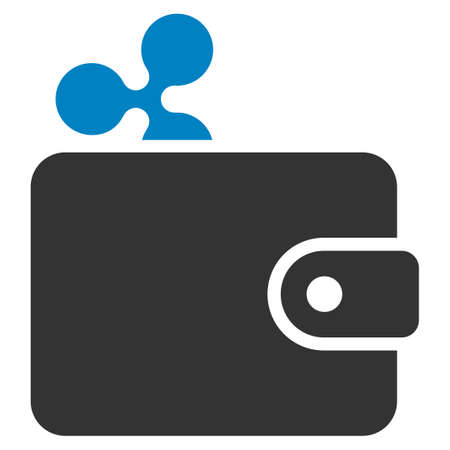 Ripple Billfold flat raster icon. An isolated ripple billfold design element on a white background.の写真素材