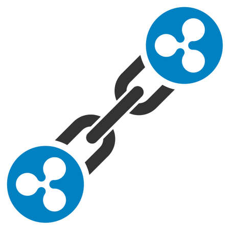 Ripple Blockchain flat raster icon. An isolated ripple blockchain pictograph on a white background.の写真素材