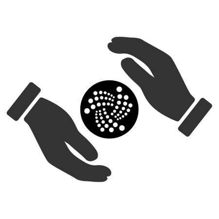 Iota Care Hands flat vector icon. An isolated icon on a white background.のイラスト素材
