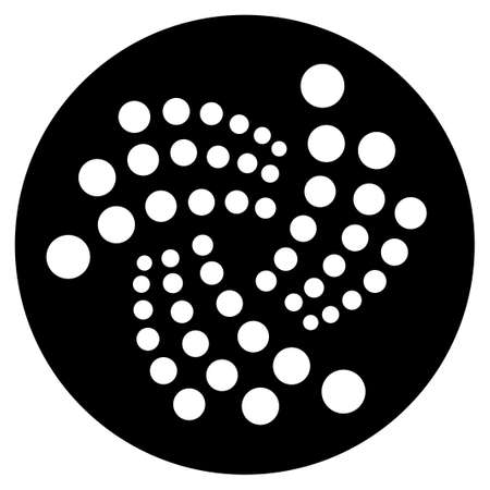 Iota Currency flat vector icon. An isolated icon on a white background.のイラスト素材