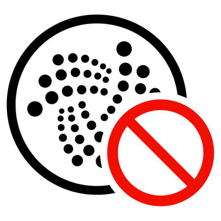 Restricted Iota flat vector pictogram. An isolated icon on a white background.のイラスト素材