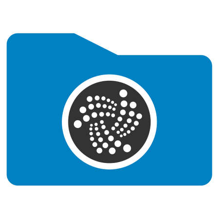 Iota Folder flat vector icon. An isolated icon on a white background.のイラスト素材